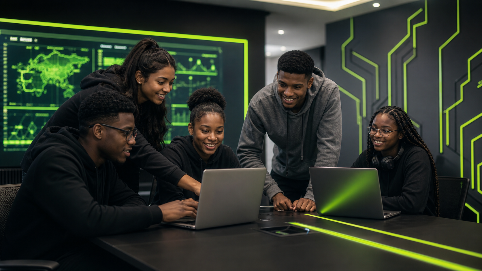 Young people learning cybersecurity through a hands-on group challenge